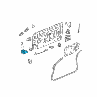 OEM 2005 GMC Envoy XUV Hinge Asm-End Gate Lower (Body Side) Diagram - 15136063