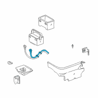 OEM 1999 Chevrolet Corvette Cable Asm, Battery Negative(33"Long) Diagram - 12157086