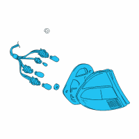 OEM 2003 Toyota Prius Tail Lamp Assembly Diagram - 81550-47030