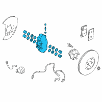 OEM 2019 Infiniti Q50 CALIPER Assembly-Front LH, W/O Pads Or SHIMS Diagram - 41011-5CA1B