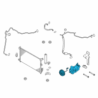 OEM Nissan Cube Compressor - Cooler Diagram - 92600-1KC4D