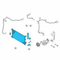 OEM Nissan Cube Condenser & Liquid Tank Assy Diagram - 92100-1FA0A