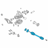 OEM 2015 BMW M6 Gran Coupe Driver Left Rear Axle Shaft Diagram - 33-21-2-284-115