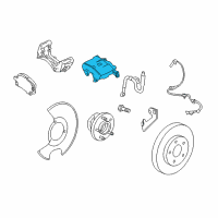 OEM Cadillac Caliper Assembly Diagram - 13279638