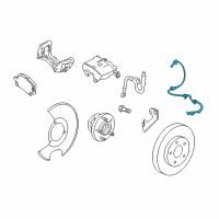 OEM Chevrolet Malibu Limited Front Speed Sensor Diagram - 22831244