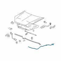 OEM 2011 Chevrolet Malibu Release Cable Diagram - 25868221