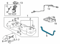 OEM 2020 Cadillac CT5 Tank Strap Diagram - 84514818