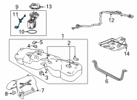 OEM 2021 Cadillac CT5 Fuel Gauge Sending Unit Diagram - 84634060