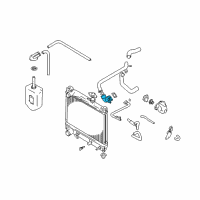 OEM 1999 Chevrolet Tracker Cap, Water Outlet Diagram - 91174500