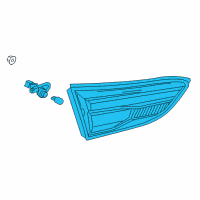 OEM 2018 GMC Terrain Back Up Lamp Assembly Diagram - 84377188