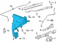 OEM Cadillac CT5 Washer Reservoir Diagram - 84942152