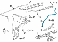 OEM 2021 Cadillac CT5 Washer Hose Diagram - 84951354