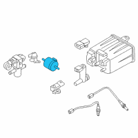 OEM 2009 Infiniti FX50 Valve Assy-Vacuum Delay Diagram - 14958-1CA0A