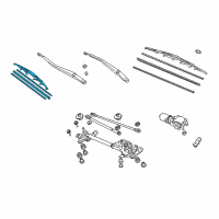 OEM 2010 Acura TL Windshield Wiper Blade (475MM) (Passenger Side) Diagram - 76630-SEP-A01