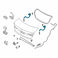 OEM Hyundai Hinge Assembly-Trunk Lid, LH Diagram - 79210-F3000