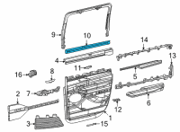 OEM 2022 Jeep Wagoneer REAR DOOR BELT INNER Diagram - 68429262AB