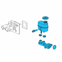 OEM GMC Sierra 2500 HD Master Cylinder Diagram - 84543716