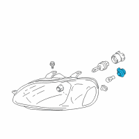 OEM Chrysler Sebring Headlamp Socket Diagram - MN142065