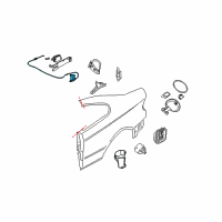 OEM 2004 Pontiac GTO Cable Asm-Fuel Tank Filler Door Latch Release Diagram - 92117843