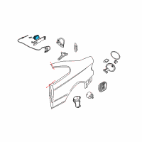 OEM Pontiac Actuator, Fuel Tank Filler Door Lock Diagram - 92141951