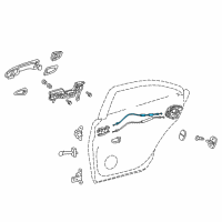 OEM 2014 Lexus CT200h Cable Assembly, Rear Door Diagram - 69770-76010