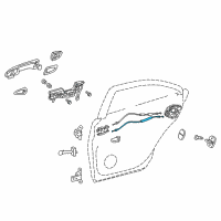 OEM 2016 Lexus CT200h Cable Assembly, Rear Door Diagram - 69730-76010