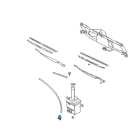 OEM 2010 Hyundai Genesis Coupe Windshield Washer Motor & Pump Assembly Diagram - 98510-2M500