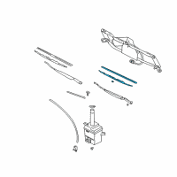 OEM 2002 Hyundai Santa Fe Wiper Blade Diagram - 9835026500