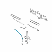 OEM 2003 Hyundai Santa Fe Hose & Connector Assembly-Windshield Washer Diagram - 98660-26000