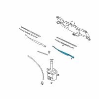 OEM 2001 Hyundai Santa Fe Windshield Wiper Arm Assembly Diagram - 98320-26030