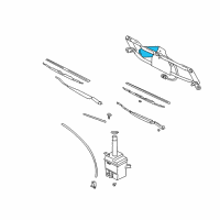 OEM Hyundai Santa Fe Windshield Wiper Motor Assembly Diagram - 98110-26200