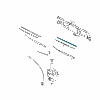 OEM 2001 Hyundai Santa Fe Windshield Wiper Blade Diagram - 98361-26000