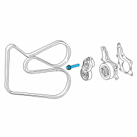OEM 2018 Toyota Prius Water Pump Upper Bolt Diagram - 90105-A0125