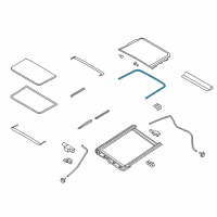 OEM Nissan Rogue Weatherstrip-Glass, Rear Diagram - 91215-4BA0A