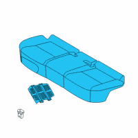 OEM 2018 Kia Sportage Cushion Assembly-Rear Seat Diagram - 89100D9070BGN