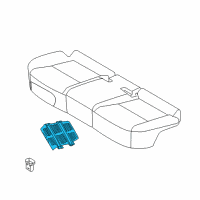 OEM Kia Sportage Heater-Rear Seat Cushion Diagram - 89160D9000