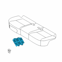 OEM 2018 Kia Sportage Heater-Rear Seat Cushion Diagram - 89160D9000