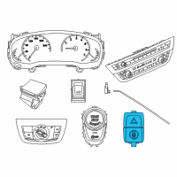 OEM 2019 BMW X4 SWITCH FOR EMERGENCY FLASHER Diagram - 61-31-6-993-054