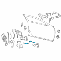 OEM Infiniti Cable Front Door Inside Handle Diagram - 80506-5DM2A