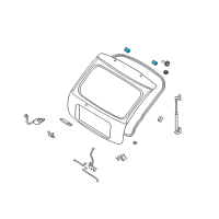 OEM 2005 Kia Rio Hinge Sub Assembly-Back Diagram - 0K34A62210