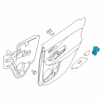 OEM 2017 Nissan Altima Switch Assy-Power Window, Assist Diagram - 25411-3TA3A