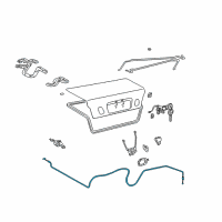 OEM 2005 Lexus IS300 Cable Sub-Assy, Luggage Door Lock Control Diagram - 64607-53021