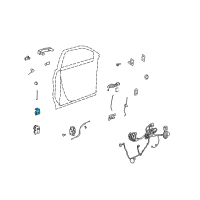 OEM Chevrolet Traverse Upper Hinge Diagram - 25943923