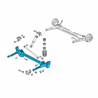 OEM 2001 Pontiac Aztek Rear Axle Assembly (W/O Brake) Diagram - 88955464