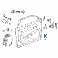 OEM 2016 Dodge Charger Door Hinge Left Diagram - 68148515AB