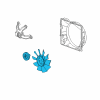OEM 2005 Cadillac SRX Fan Asm-Engine Cooler Diagram - 19353837