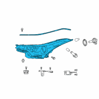 OEM Toyota C-HR Composite Headlamp Diagram - 81130-F4041