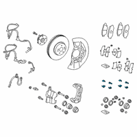 OEM 2022 Toyota Camry Brake Pads Mount Kit Diagram - 04947-0E031