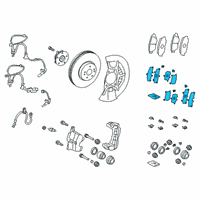 OEM 2022 Toyota Camry Brake Pads Shim Diagram - 04945-0E071