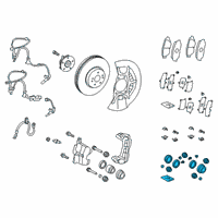 OEM 2020 Toyota Avalon Brake Pads Seal Kit Diagram - 04478-0E061